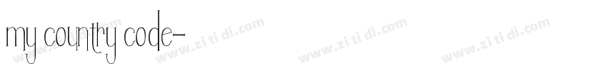 my country code字体转换